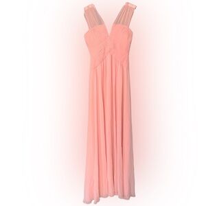 NWT bcbgmaxazaria Astella Elegant Pink Bridesmaid Prom Evening Gown Dress Size 4